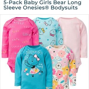 NWT!! Brand new 5 pack Gerber long sleeve 3-6M onesies